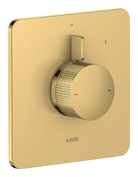 Hansgrohe Axor Citterio C mitigeur de douche à encastrer pour 1 systeem - Cubic Cut - Polished Gold Optic