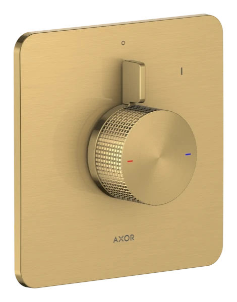 Hansgrohe Axor Citterio C mitigeur de douche à encastrer pour 1 systeem - Cubic Cut - Brushed Gold Optic