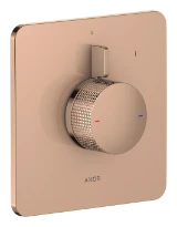 Hansgrohe Axor Citterio C mitigeur de douche à encastrer pour 1 systeem - Cubic Cut - Polished Red Gold