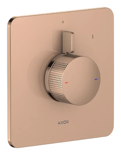 Hansgrohe Axor Citterio C mitigeur de douche à encastrer pour 1 systeem - Cubic Cut - Polished Red Gold