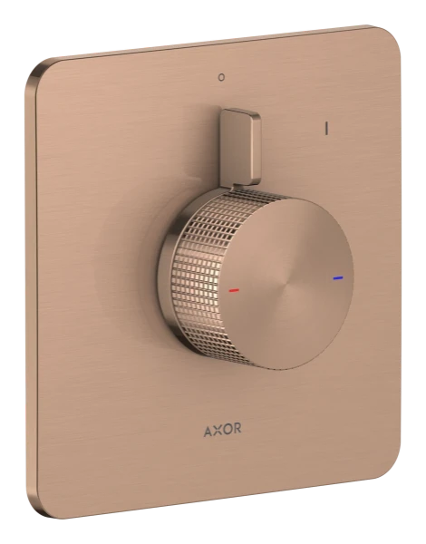 Hansgrohe Axor Citterio C mitigeur de douche à encastrer pour 1 systeem - Cubic Cut - Brushed Red Gold