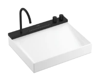 Hansgrohe Avalegra AquaUnit lavabo 580 x 475 mm - blanc - sans trou de robinet - sans trop-plein - avec robinetterie de lavabo Matt Black