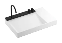Hansgrohe Avalegra AquaUnit lavabo 780 x 475 mm - blanc - sans trou de robinet - sans trop-plein - avec robinetterie de lavabo Matt Black