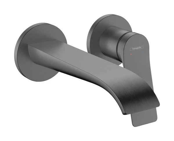 Hansgrohe Vivenis mitigeur de lavabo 2 trous avec bec 195 mm - Brushed Black Chrome