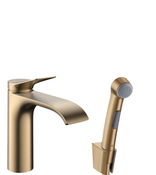 Hansgrohe Vivenis mitigeur de lavabo avec bidet douchette à main - Brushed Bronze