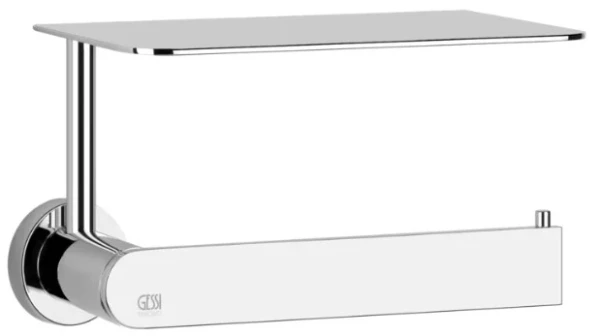 GESSI Emporio Accessories Porte-papier mural à couvercle. chromé