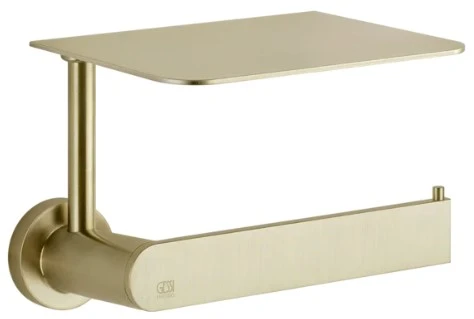GESSI Emporio Accessories Porte-papier mural à couvercle. Brushed Brass PVD