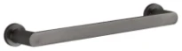 GESSI Emporio Accessories Porte-serviette 30 cm. Black Metal Brossé PVD