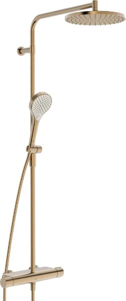 Hansa Hansaviva thermostatisch douchesysteem met regendouche en handdouche - geborsteld brons