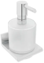 Hewi System 900Q distributeur de savon avec support récipient en verre - chrome