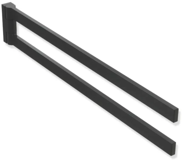 Hewi System 900Q porte-serviettes 446 mm - noir mat - bras pivotants