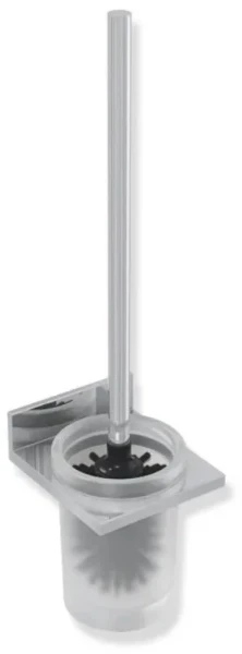 Hewi System 900Q set de brosses WC incrustation de verre - modèle mural - chrome