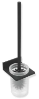 Hewi System 900Q set de brosses WC incrustation de verre - modèle mural - noir mat