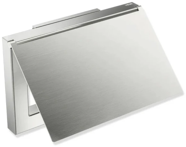 Hewi System 900Q porte-rouleau de papier toilette avec couvercle - acier inoxydable mat
