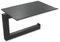 Hewi System 900Q porte-rouleau de papier toilette avec étagère - noir mat