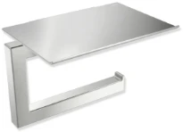 Hewi System 900Q porte-rouleau de papier toilette avec étagère - acier inoxydable mat