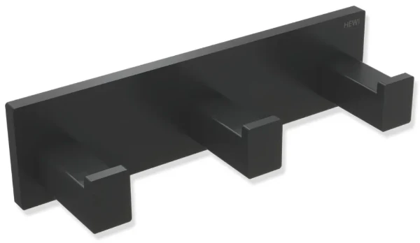 900Q90.00360 DC Hewi System 900Q hakenlijst 3 haken - zwart mat