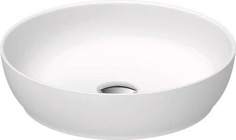 Duravit Sivida vasque à poser rond 400 mm - blanc satin mat - DuroCast Plus - sans trou de robinet - sans trop-plein