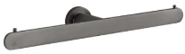 GESSI Emporio Accessories Porte-papier mural double. Black Metal Brossé PVD