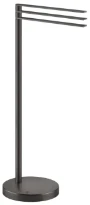 GESSI Emporio Accessories Serviteur sur pied porte-serviette. Black Metal Brossé PVD