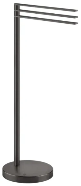 GESSI Emporio Accessories Serviteur sur pied porte-serviette. Black Metal Brossé PVD