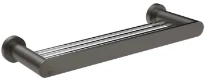 GESSI Emporio Accessories Etagère murale 30 cm. Black Metal Brossé PVD