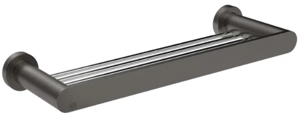 GESSI Emporio Accessories Etagère murale 30 cm. Black Metal Brossé PVD