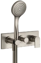 Gessi Via Manzoni Parties apparentes pour mitigeur douche avec inverseur 2 sorties, support, flexible 1,50 et douchette anti-calcaire chromé