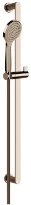 GESSI Emporio Shower Colonne de douche avec douchette anticalcaire et flexible de raccordement 1,50 m, une sortie. Cuivre PVD