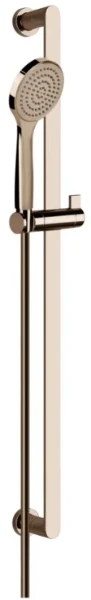GESSI Emporio Shower Colonne de douche avec douchette anticalcaire et flexible de raccordement 1,50 m, une sortie. Cuivre PVD