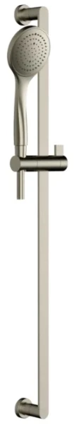 Gessi Emporio Shower barre de douche avec douchette anticalcaire et flexible de raccordement 1,50 m, une sortie. Finox nickel brossé
