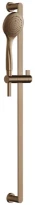 GESSI Emporio Shower Colonne de douche avec douchette anticalcaire et flexible de raccordement 1,50 m, une sortie. Cuivre Brossé PVD