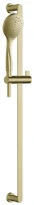 GESSI Emporio Shower Colonne de douche avec douchette anticalcaire et flexible de raccordement 1,50 m, une sortie. Brushed Brass PVD