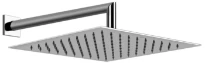 Gessi Emporio Shower douche de tête orientable anticalcaire avec bras mural. Mirror Steel