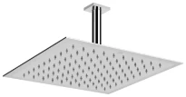 GESSI Emporio Shower Pomme de douche orientable anticalcaire avec bras au plafond. Mirror Steel