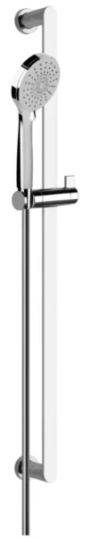 GESSI Emporio Shower Colonne de douche avec douchette anticalcaire et flexible de raccordement 1,50 m, trois sorties. chromé