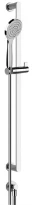 GESSI Emporio Shower Barre de douche complète avec douchette anticalcaire, flexibles 1,50 m et sortie murale coudée. chromé