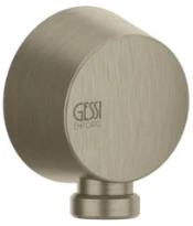 Gessi Emporio Shower Sortie murale coudée. Finox nickel brossé