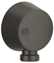 GESSI Emporio Shower Sortie murale coudée. Black Metal Brossé PVD