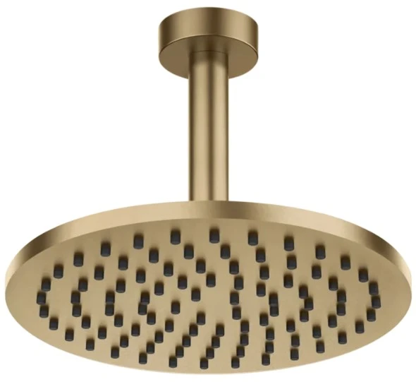 Gessi Emporio Shower douche de tête orientable anticalcaire avec bras au plafond. Warm Bronze Br. PVD