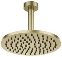 Gessi Emporio Shower douche de tête orientable anticalcaire avec bras au plafond. laiton brossé PVD