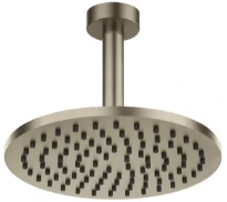 Gessi Emporio Shower douche de tête orientable anticalcaire avec bras au plafond. Finox nickel brossé