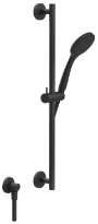 Gessi Emporio Shower Barre de douche complète avec douchette anticalcaire, flexibles 1,50 m et sortie murale coudée. Noir XL
