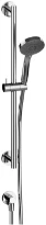 Gessi Emporio Shower barre de douche avec alimentation de l’eau murale, douchette anticalcaire et flexible de raccordement 1,50 m, trois jets. chromé