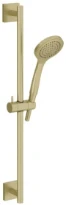 GESSI Emporio Shower Colonne de douche avec douchette anticalcaire et flexible de raccordement 1,50 m, une sortie. Brushed Brass PVD