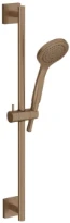 GESSI Emporio Shower Colonne de douche avec douchette anticalcaire et flexible de raccordement 1,50 m, une sortie. Cuivre Brossé PVD