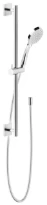 GESSI Emporio Shower Colonne de douche avec douchette anticalcaire et flexible de raccordement 1,50 m, trois sorties. chromé