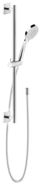 GESSI Emporio Shower Colonne de douche avec douchette anticalcaire et flexible de raccordement 1,50 m, trois sorties. chromé