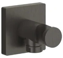 GESSI Emporio Shower Sortie murale coudée avec support fixe pour douchette. Black Metal Brossé PVD