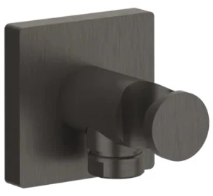 GESSI Emporio Shower Sortie murale coudée avec support fixe pour douchette. Black Metal Brossé PVD
